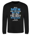 Світшот All man are equal but only the best are born in July Чорний фото