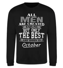 Світшот The best are born in October Чорний фото