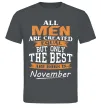 Мужская футболка The best are born in November Графит фото