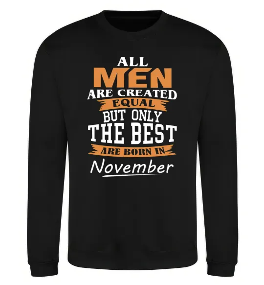 Світшот The best are born in November Чорний фото