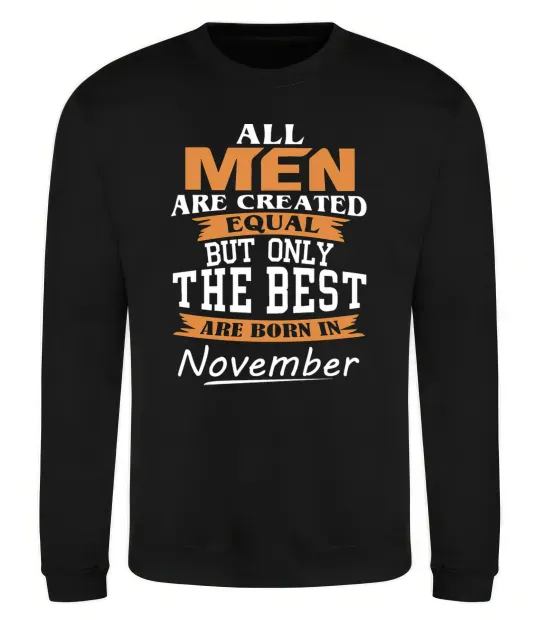 Світшот The best are born in November Чорний фото