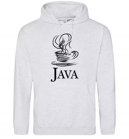 Женская толстовка (худи) Java Серый меланж фото