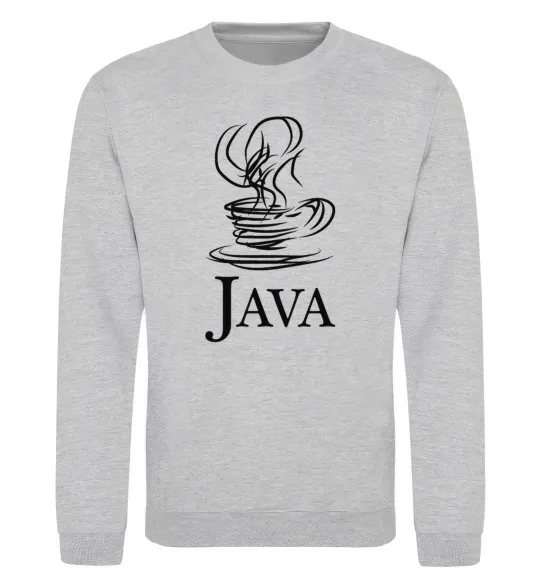 Свитшот Java Серый меланж фото
