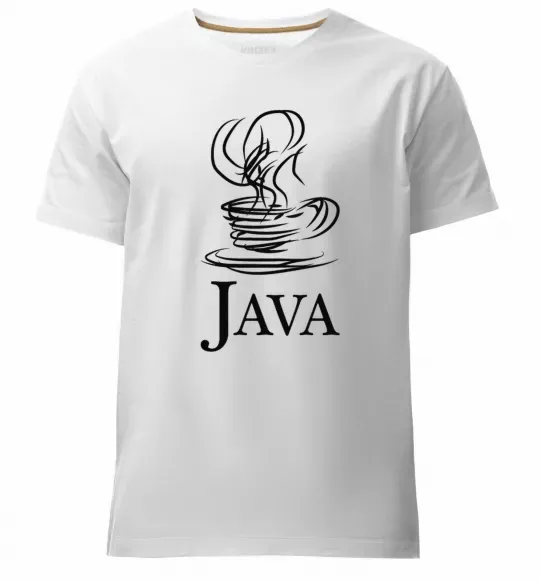 Мужская премиум футболка Java Белый фото