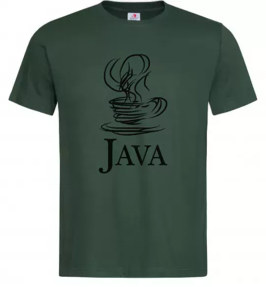 Мужская футболка Java Темно-зеленый фото