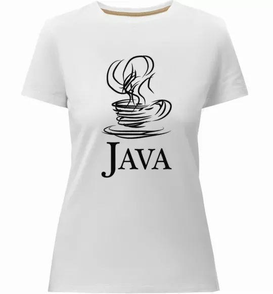 Женская премиум футболка Java Белый фото