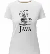 Женская премиум футболка Java Белый фото