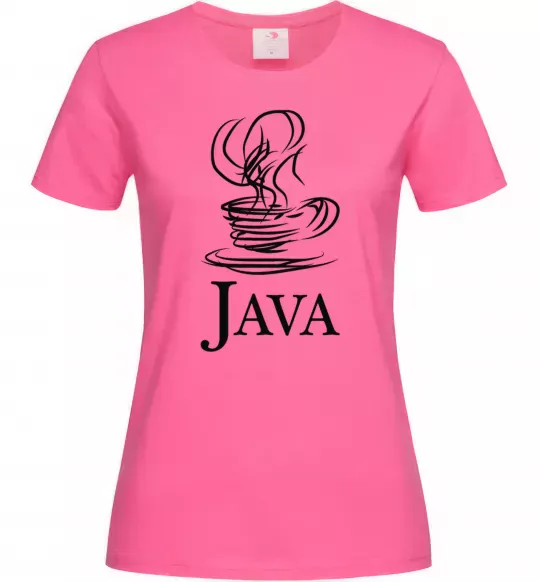 Женская футболка Java Ярко-розовый фото
