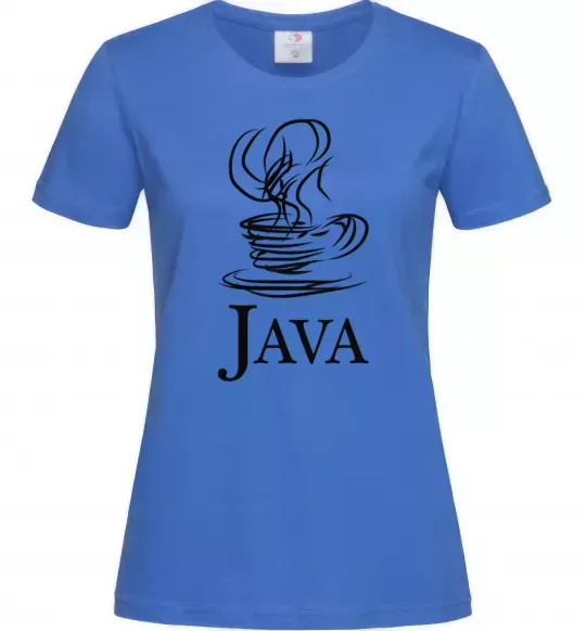 Женская футболка Java Ярко-синий фото