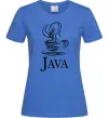 Женская футболка Java Ярко-синий фото