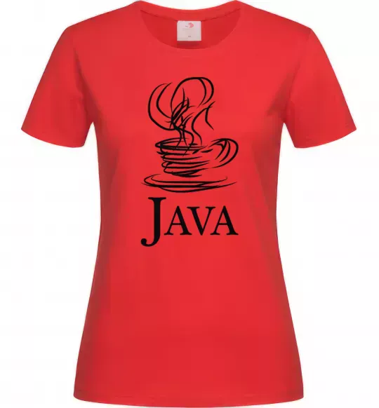 Женская футболка Java Красный фото