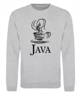 Свитшот Java Серый меланж фото