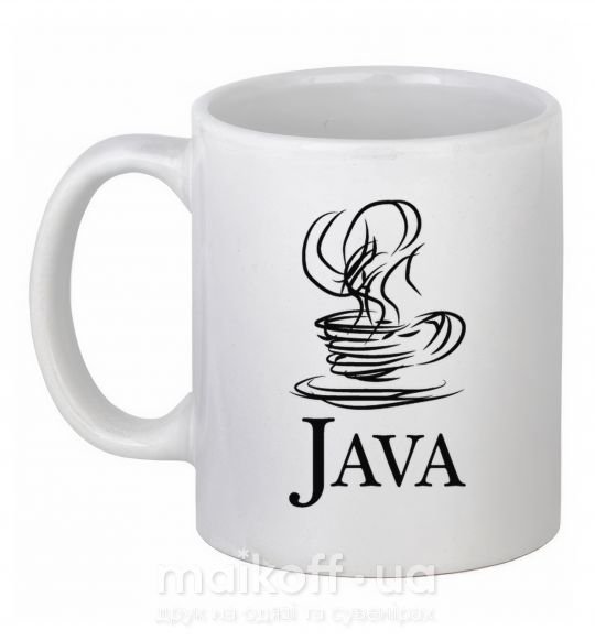 Чашка керамическая Java Белый фото