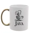Чашка з кольоровою ручкою Java Золото фото