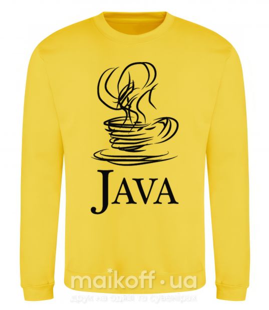 Світшот Java Сонячно жовтий фото