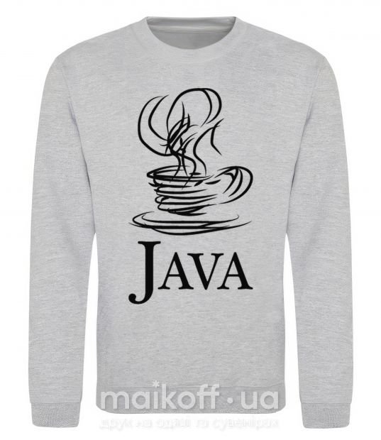 Світшот Java Сірий меланж фото