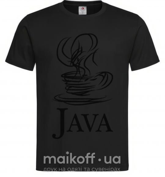 Чоловіча футболка Java Чорний фото