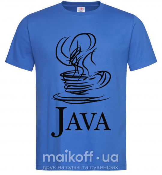 Чоловіча футболка Java Яскраво-синій фото