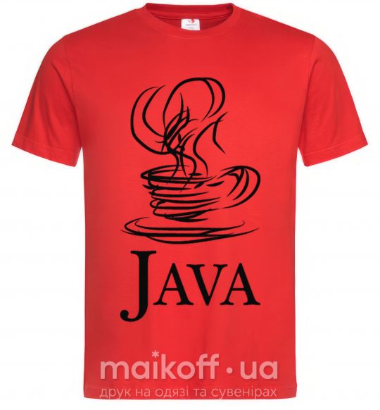 Чоловіча футболка Java Червоний фото