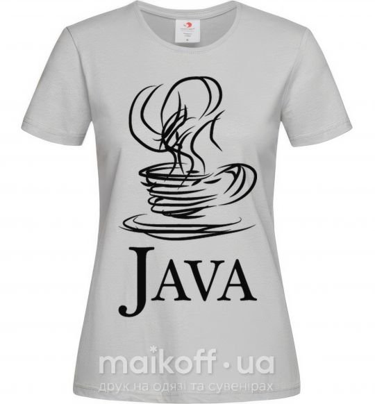 Женская футболка Java Серый фото
