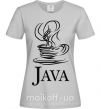 Женская футболка Java Серый фото