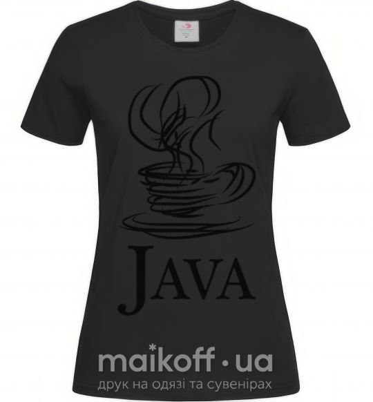 Женская футболка Java Черный фото