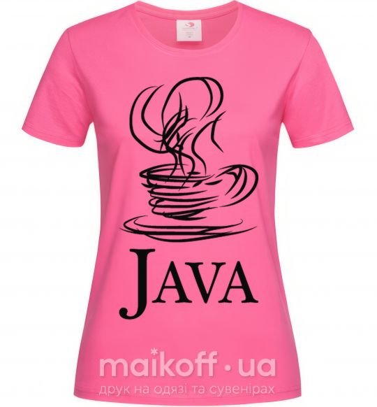 Женская футболка Java Ярко-розовый фото