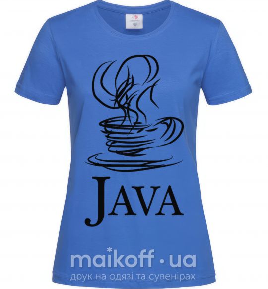 Женская футболка Java Ярко-синий фото