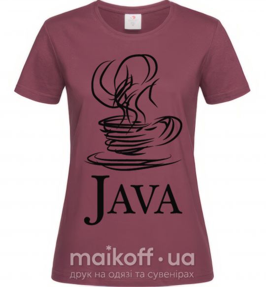Женская футболка Java Бордовый фото