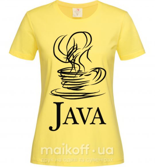 Женская футболка Java Лимонный фото
