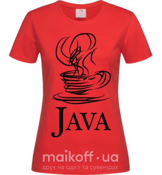 Женская футболка Java Красный фото