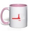 Чашка с цветной ручкой Programmer deadline Нежно розовый фото