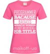 Жіноча футболка Badass worker Яскраво-рожевий фото