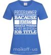 Жіноча футболка Badass worker Яскраво-синій фото