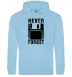 Мужская толстовка (худи) Never forget Голубой фото