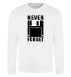 Світшот Never forget Білий фото