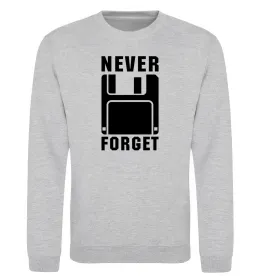 Світшот Never forget Сірий меланж фото