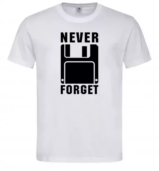 Мужская футболка Never forget Белый фото