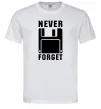 Мужская футболка Never forget Белый фото