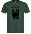Мужская футболка Never forget Темно-зеленый фото