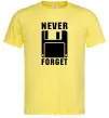 Мужская футболка Never forget Лимонный фото