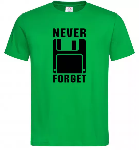 Мужская футболка Never forget Зеленый фото