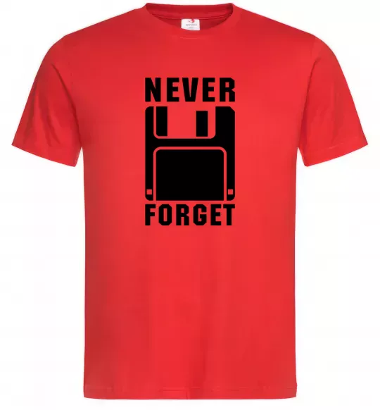 Мужская футболка Never forget Красный фото
