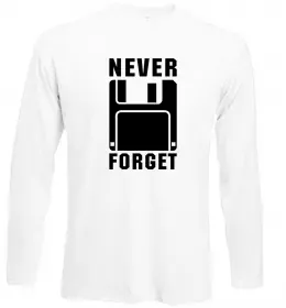 Лонгслив Never forget Белый фото