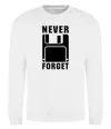 Світшот Never forget Білий Світшот Never forget Білий фото
