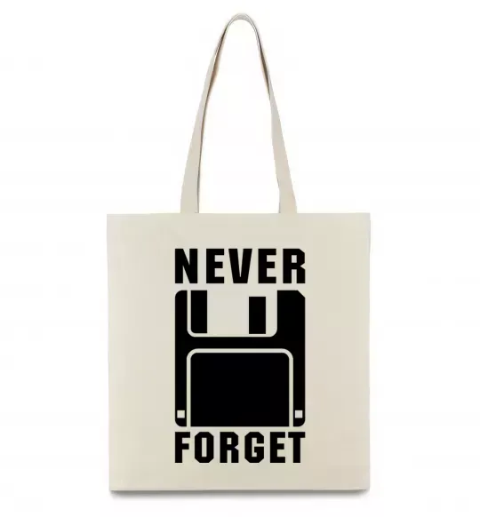 Еко-сумка Never forget Бежевий фото