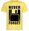 Мужская футболка Never forget Лимонный фото