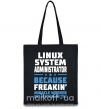 Еко-сумка Linux system administrator Чорний фото