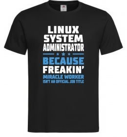 Мужская футболка Linux system administrator