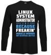 Реглан Linux system administrator Чорний фото